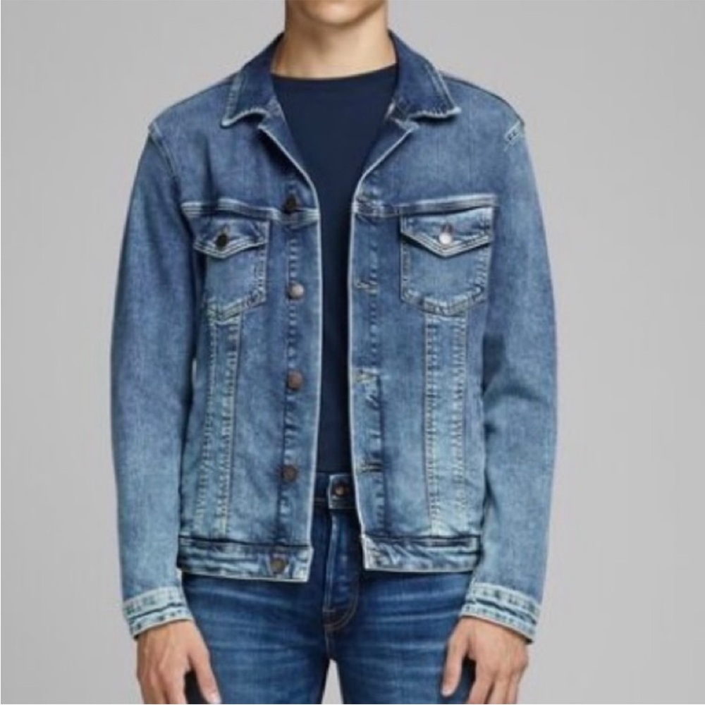 Jack and Jones Men's Alvin Denim Jacket Trucker Size XXL